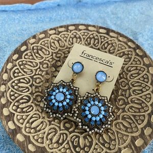 Francesca’s drop earring in blue